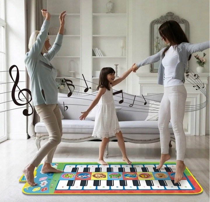 Mata muzyczna Dwurzędowa Fortepianowa Pianinko Gra do Tańczenia