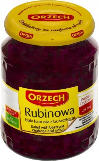 Orzech Sałatka Rubinowa biała kapusta z buraczkami 670g