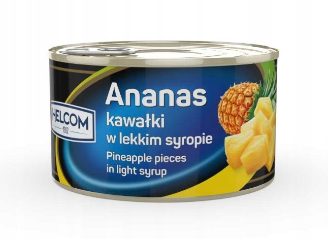 Helcom Ananas kawałki w lekkim syropie 227g