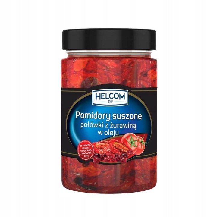 Helcom Pomidory suszone połówki z żurawiną w oleju 327 ml