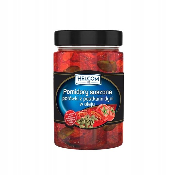Helcom Pomidory suszone z pestami dyni w oleju 327 ml