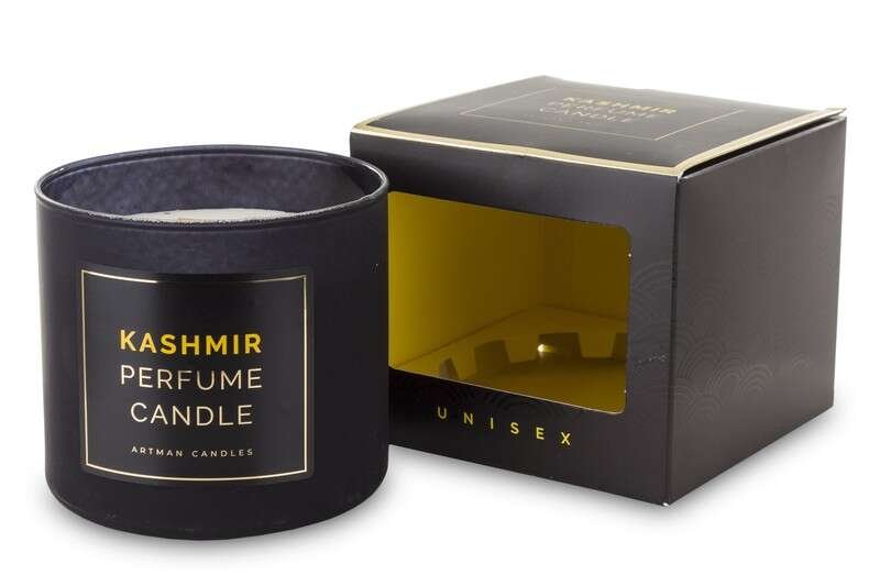 Pl Świeca Kashmir Szkło Małe Żółty