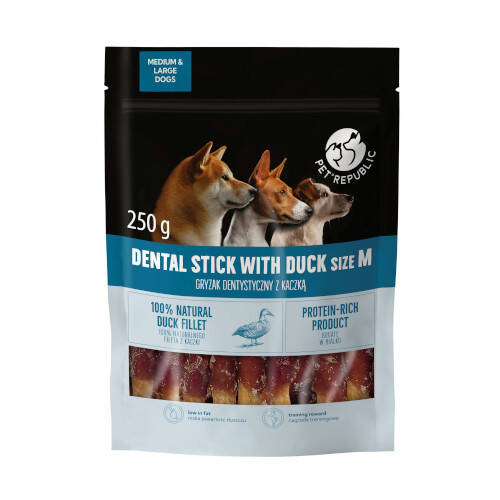PetRepublic gryzak dentystyczny z kaczką dla psa 250g M