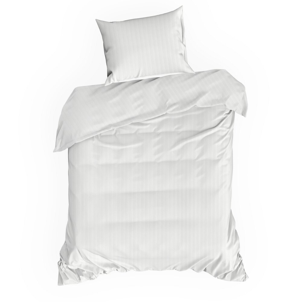 Pościel satynowa VERA 140x200 Eurofirany biała w prążki