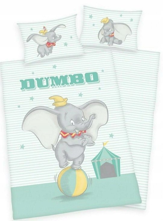 Pościel 100x135 Słonik Dumbo Disney Poszewka 40x60