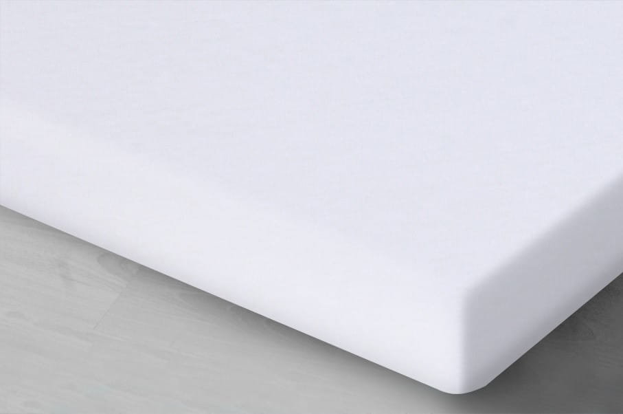 Prześcieradło satynowe z gumką 90x200 biały-01