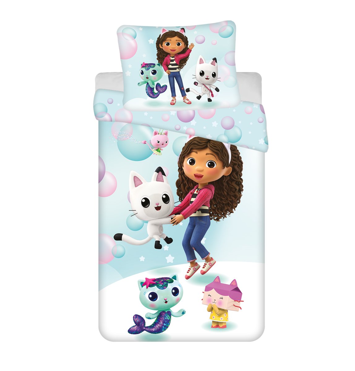 KOMPLET POŚCIELI DZIECIĘCEJ KOCI DOMEK GABI  140 X 200 cm Bawełniana Gabby's Dollhouse