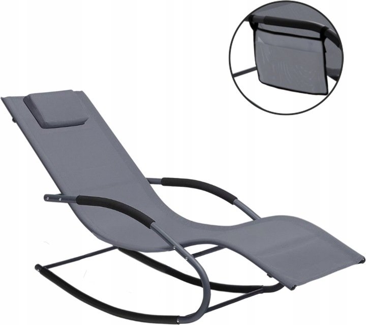 LEŻAK BUJANY OGRODOWY SZARY