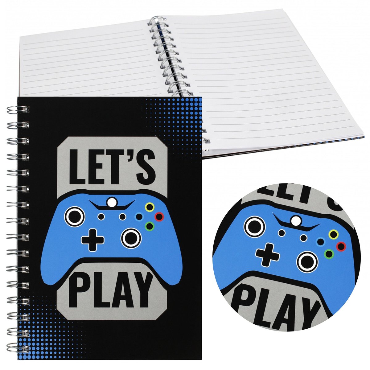 Let's Play Notes na spirali, kołonotes A5 twarda oprawa
