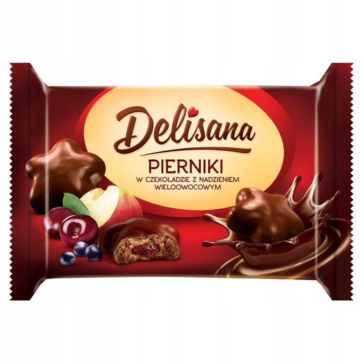 Delisana Pierniki gwiazdki w czekoladzie 200g