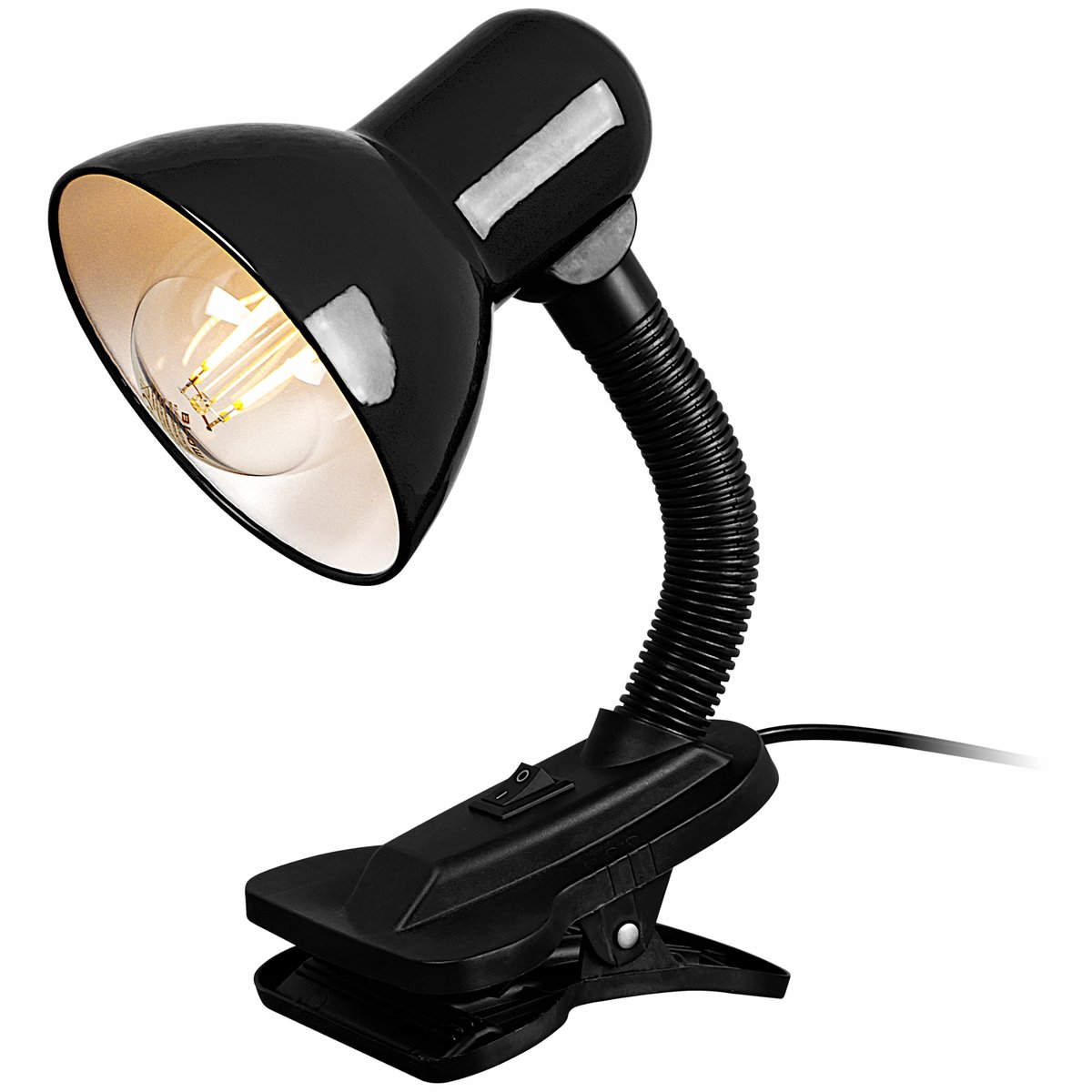 LAMPKA CZARNA NA BIURKO KREŚLARSKA 180CM KLIPS