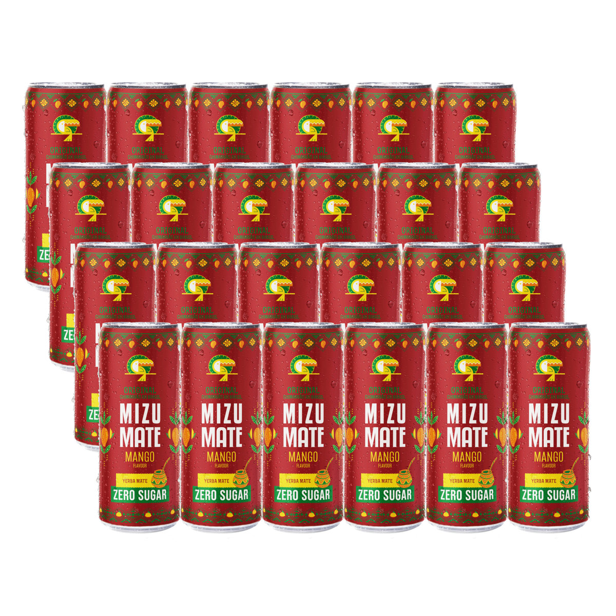 24x Napój gazowany VITAMIZU Mizu Yerba Mate Mango ZERO 330 ml