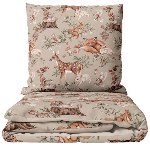 Pościel Dziecięca Forest Las Zwierzęta 140x200 Bawełniana / Bajkowe Wnętrza