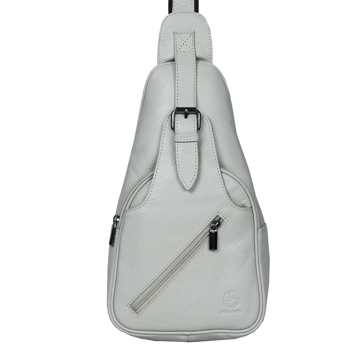 Plecak miejski crossbody damski skórzany beżowy