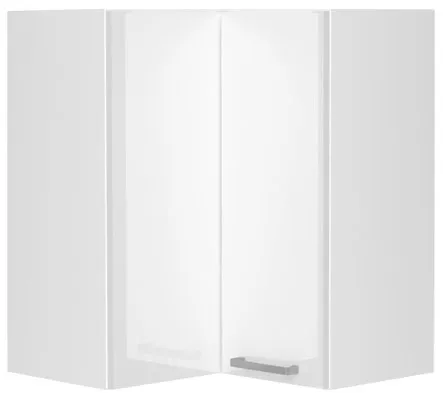 Biała górna szafka narożna 60 cm połysk B1-W18