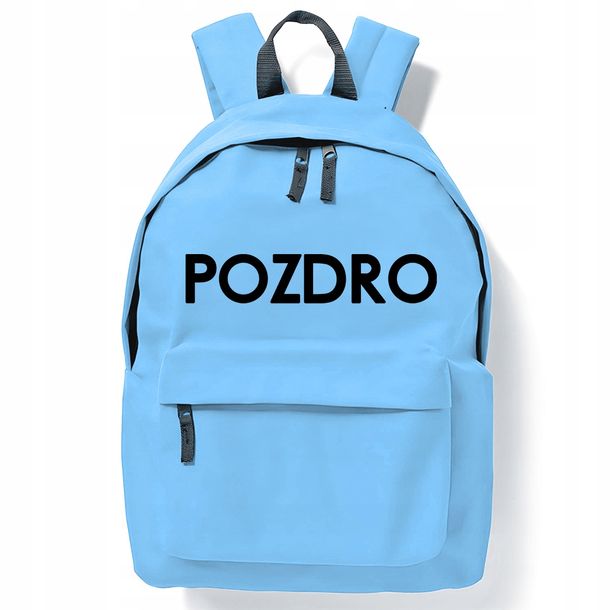 PLECAK Szkolny BŁĘKITNY POZDRO Pojemny Wzory