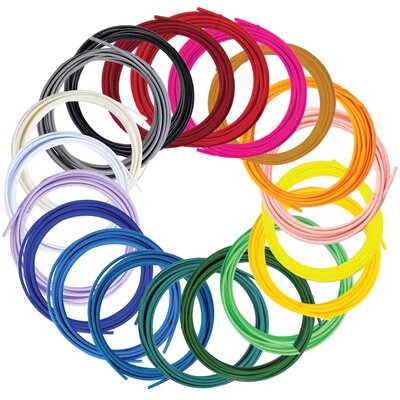 Opinie o 20 zwojów po 4,8m żywych kolorów filamentu PLA 1,75mm dla 3Doodler Flow