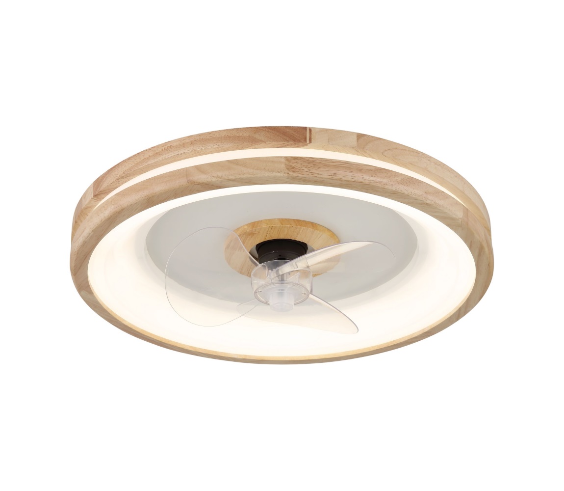Globo 03650 - LED Plafon z wentylatorem GATIAN LED/30W/230V brązowy +pilot