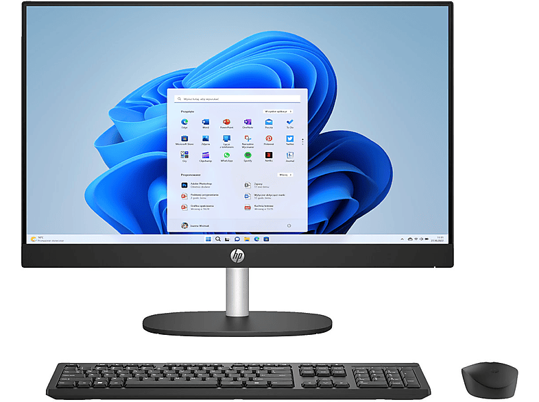 Komputer All-in-One HP 24-cr0091nw FHD Ryzen 5 7520U/16GB/512GB SSD/INT/Win11H Czarny 9Y8R0EA