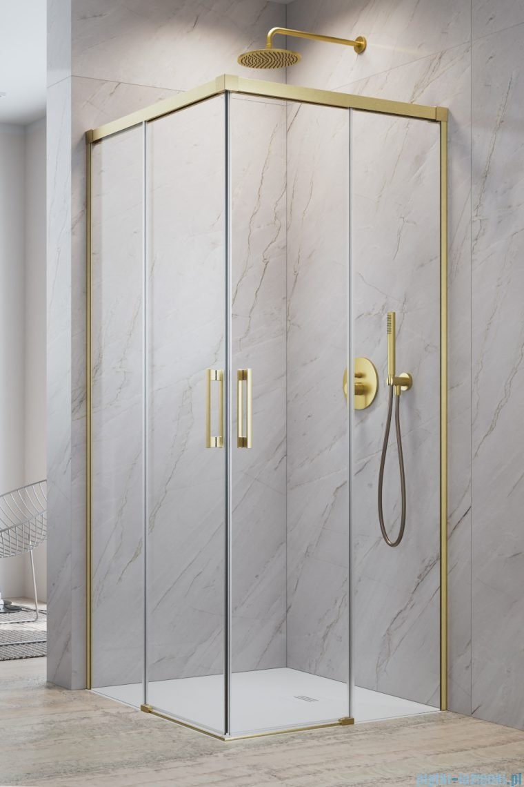 Radaway Idea Brushed Gold Kdd kabina 110x100cm szczotkowane złoto 387063-99-01L/387062-99-01R