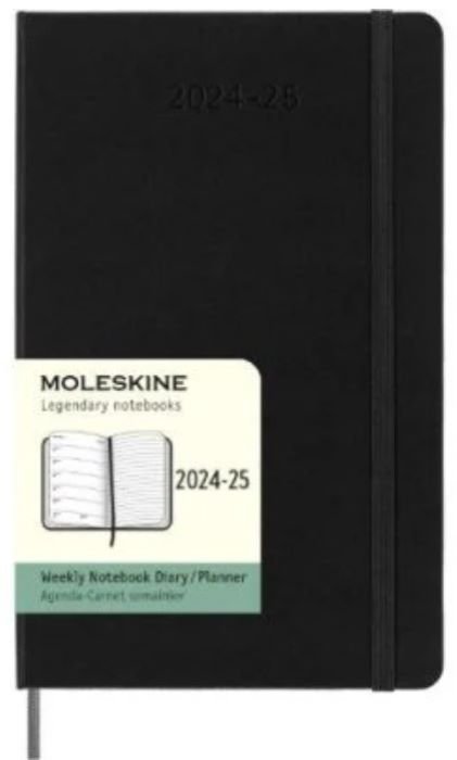 MOLESKINE kalendarz 2024-2025 18 miesięczny LARGE CZARNY WEEKLY HARD
