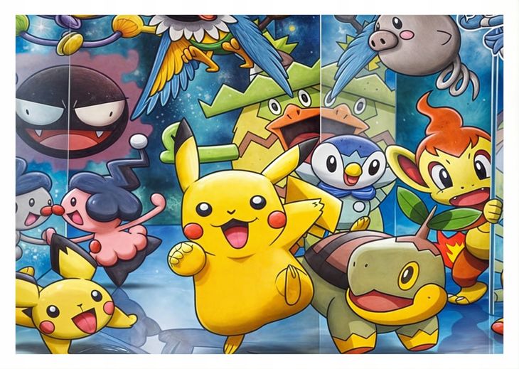 Haft diamentowy mozaika diamentowa 5d zestaw dla dzieci 30*40 pikachu