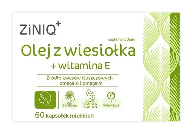 ZiNIQ Olej z wiesiołka + Witamina E, 60 kapsułek