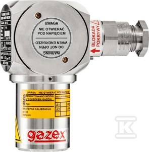 Detektor gazów DEX-73/N wodór (selektywny) 10/30% DGW, wykonanie F4-C,sensor p-p, obudowa mosiężna