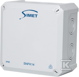 Puszka instalacyjna naścienna SNFK14, 140x140x81, IP66 szary