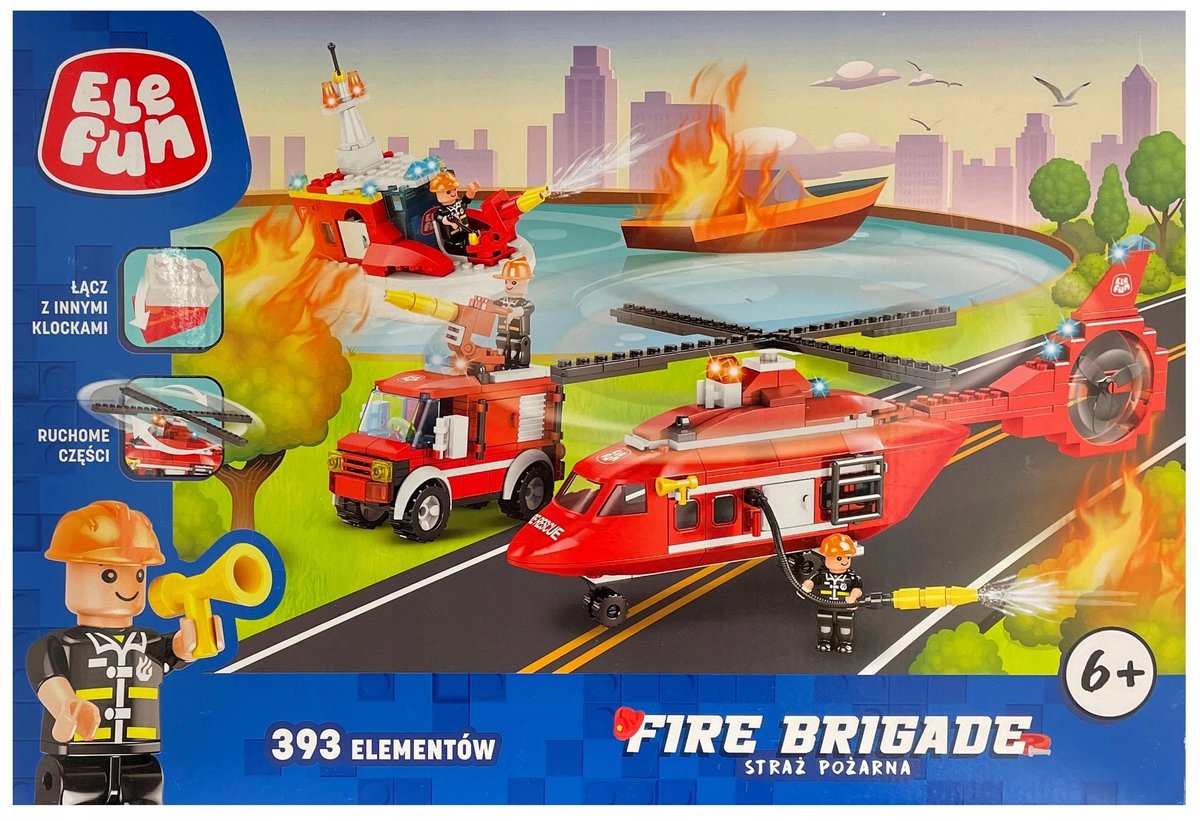 KLOCKI ELEFUN: STRAŻ POŻARNA 393 ELEMENTY
