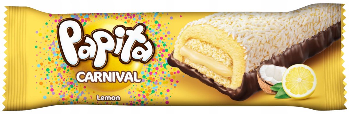 Papita Carnival Ciastko z pianką i nadzieniem cytrynowym 36 g