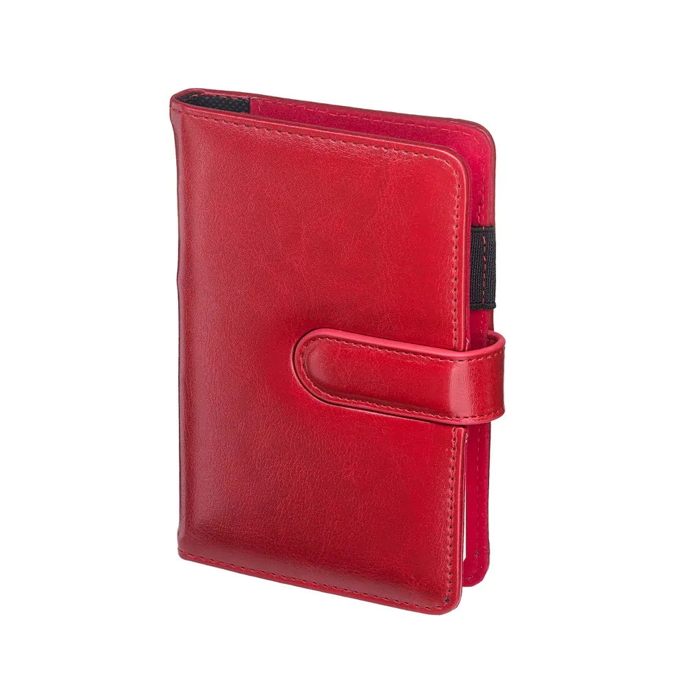 Adresownik czerwony A6 z wymiennym wkładem zapięcie magnetyczne 45B