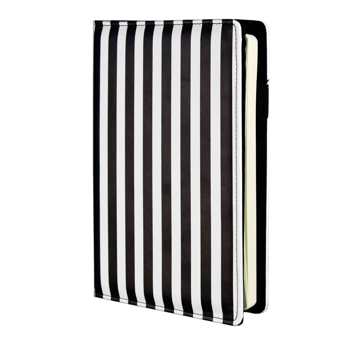 Planner dzienny w pasy czarno-biały A5 z wymiennym wkładem Print Stripes