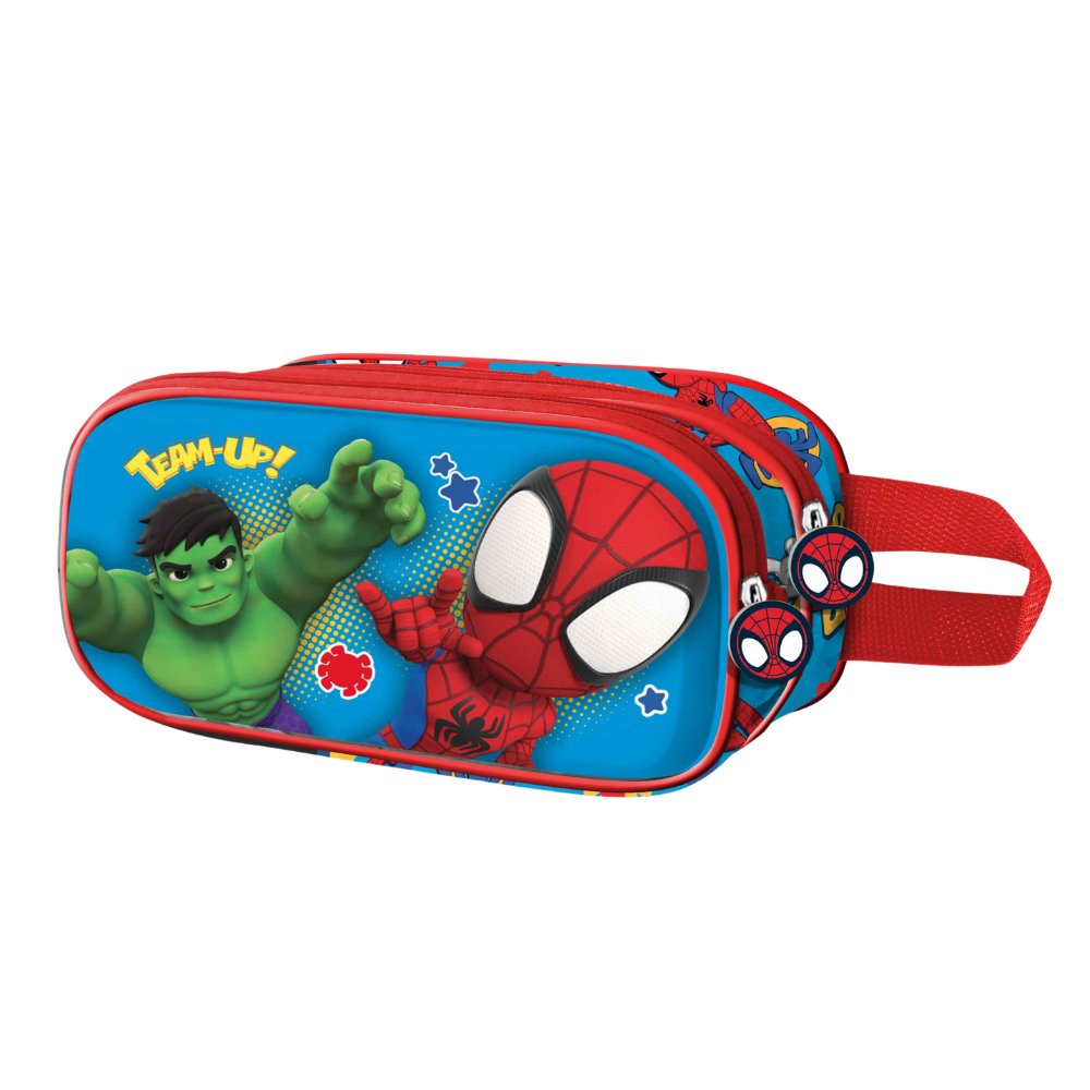 Piórnik Dwukomorowy Spiderman Hulk Marvel 3D