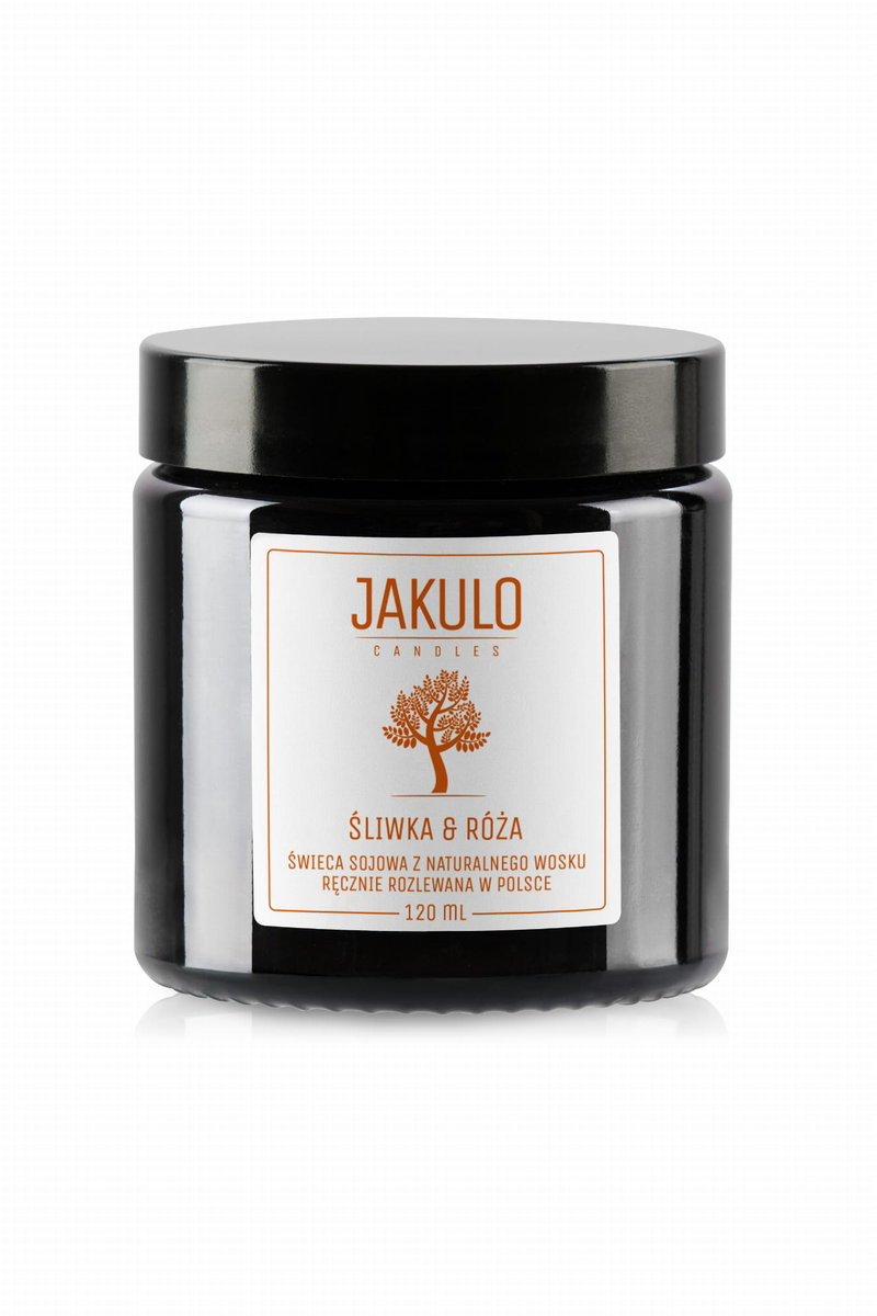 Świeca sojowa - Śliwka i Róża 120ml / JAKULO