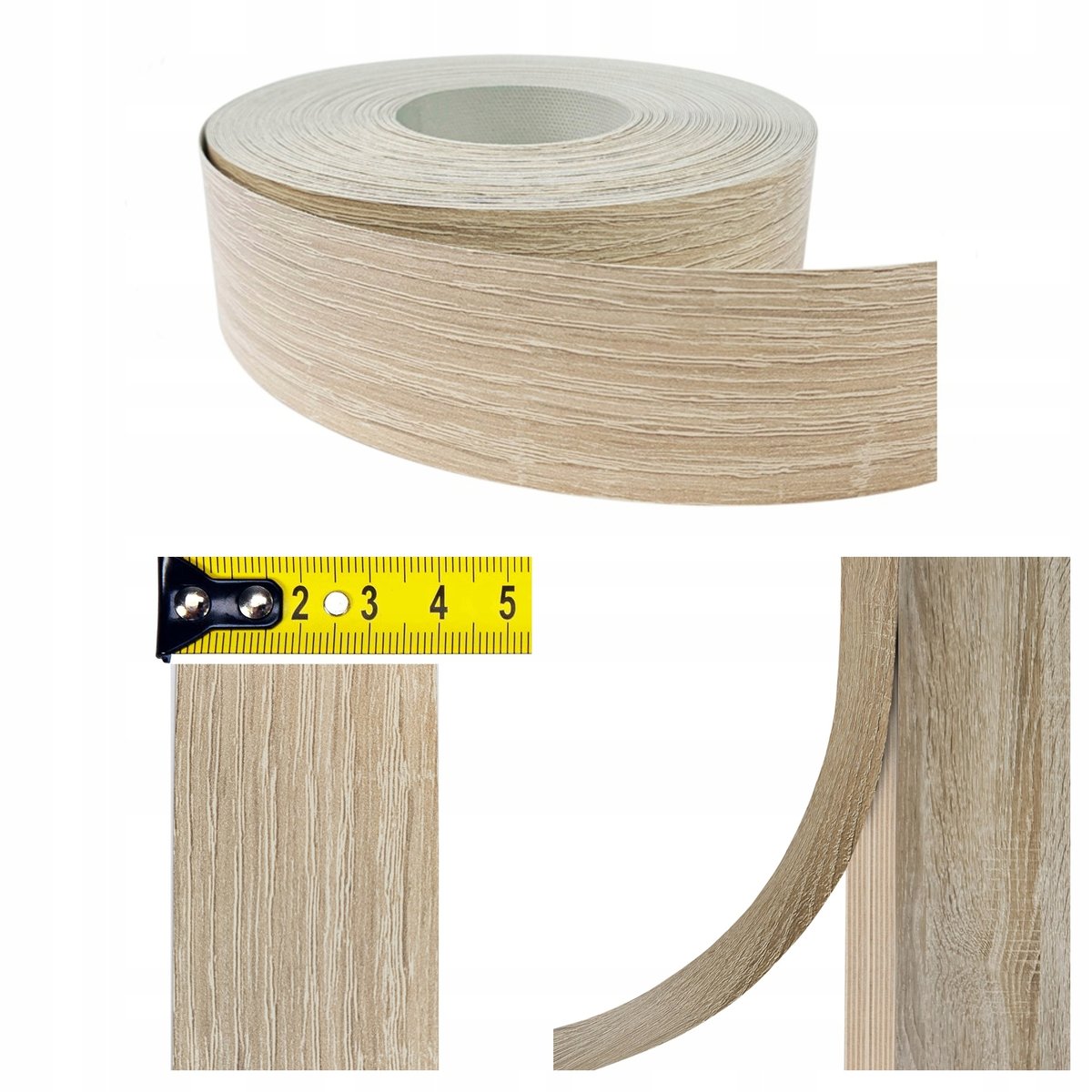 Obrzeże Meblowe Z Klejem Dąb Sonoma Na Regał Stół Meble Biurko 40mm x 5m
