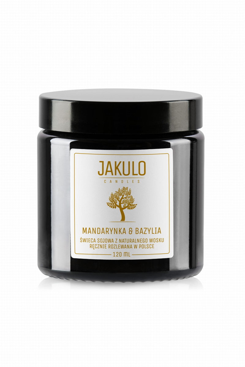 Świeca sojowa - Mandarynka i Bazylia 120ml / JAKULO