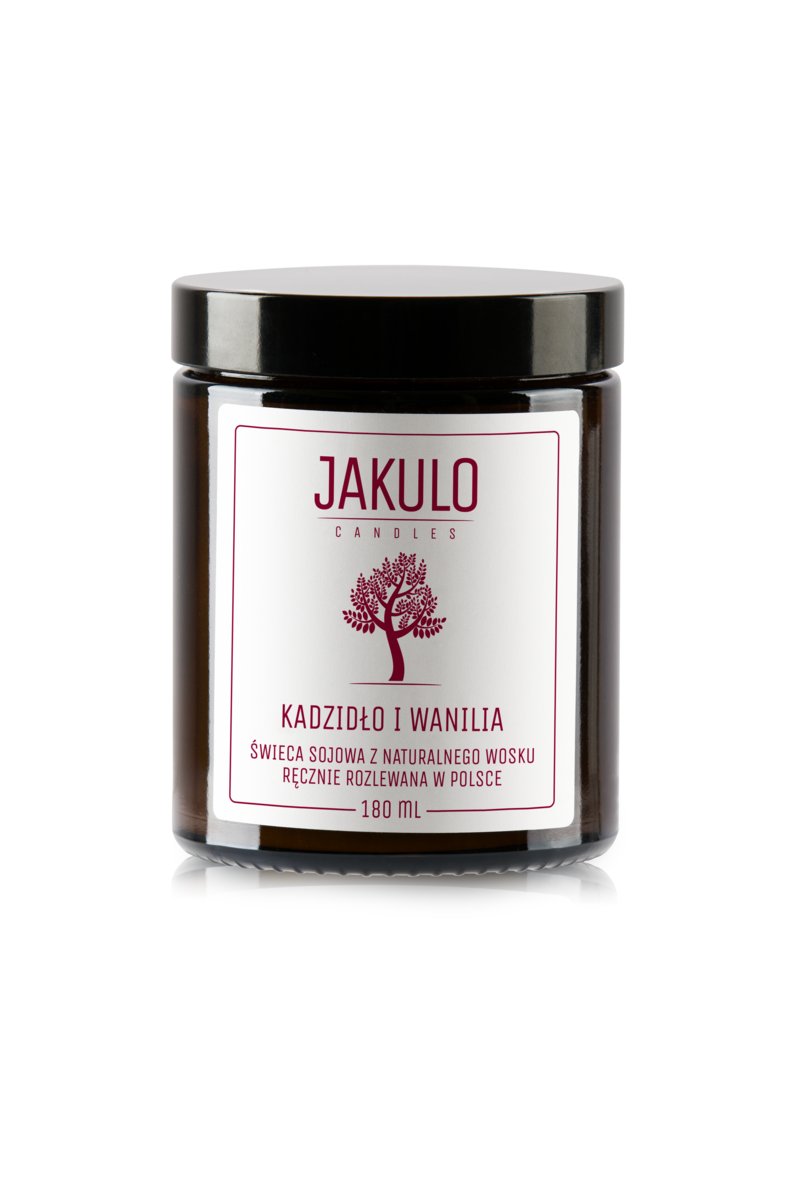Świeca sojowa  - Kadzidło i Wanilia 180ml / JAKULO