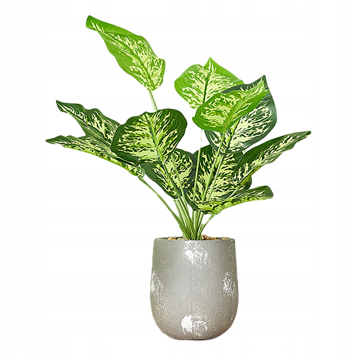 SZTUCZNA Roślina W DONICZCE REALISTYCZNA 42cm Dieffenbachia do DOMU BIURA