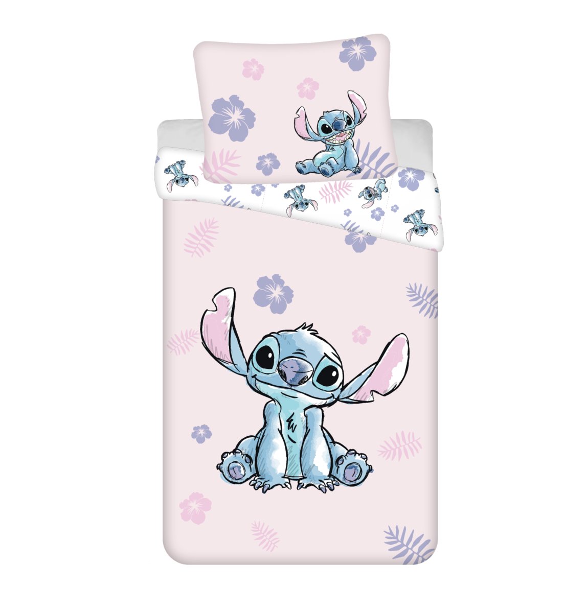 Różowy Komplet Pościeli  LILO I STITCH 140 X 200 cm Dziecięća Bawełniana