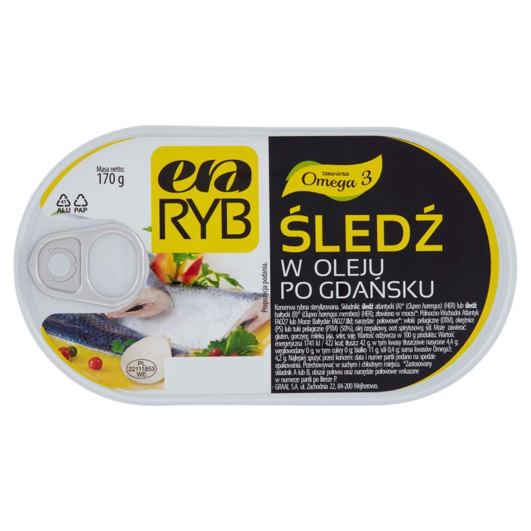 Era Ryb Śledź w oleju po gdańsku 170 g