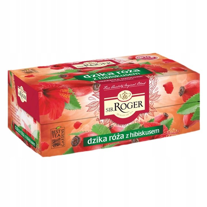 Dzika Róża z Hibiskusem Herbata owocowa ekspresowa 40 g (20 saszetek x 2 g)