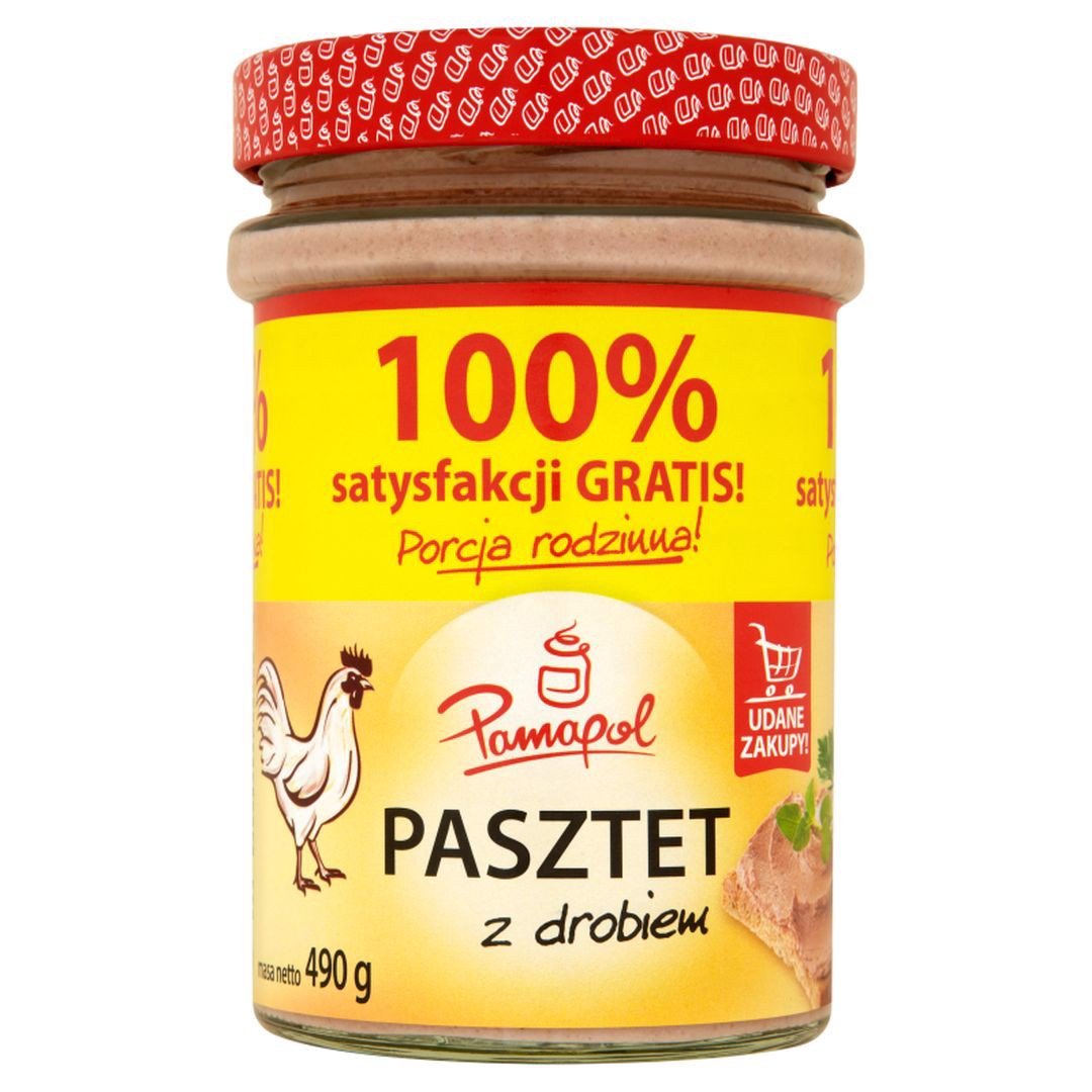 Pamapol Pasztet z drobiem 490 g