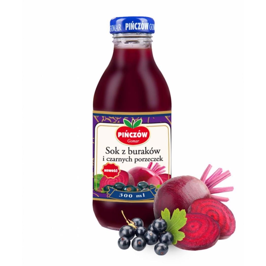 Gomar Pińczów sok z buraków i czarnych porzeczek 300ml