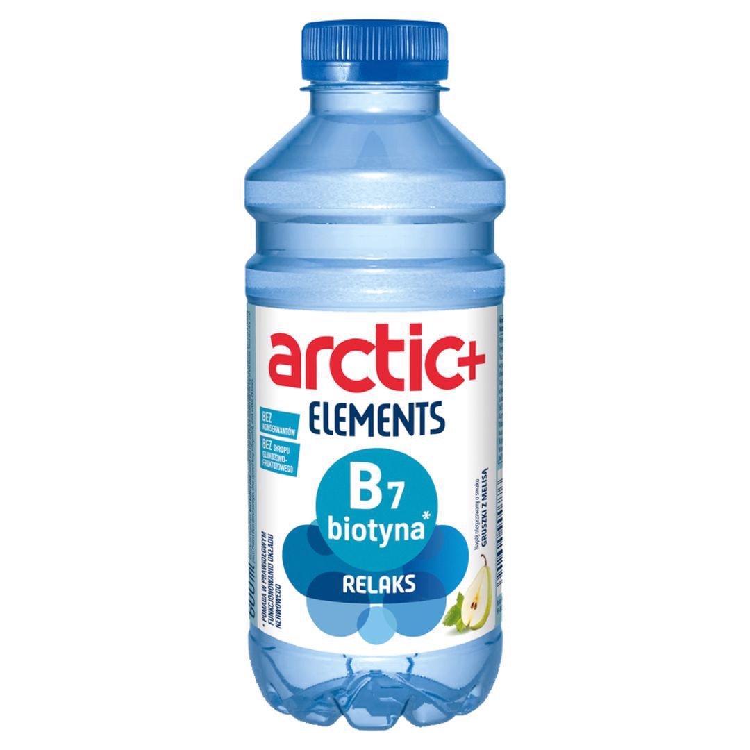 Arctic+ Vitamin Water Napój niegazowany o smaku gruszki z melisą 600 ml