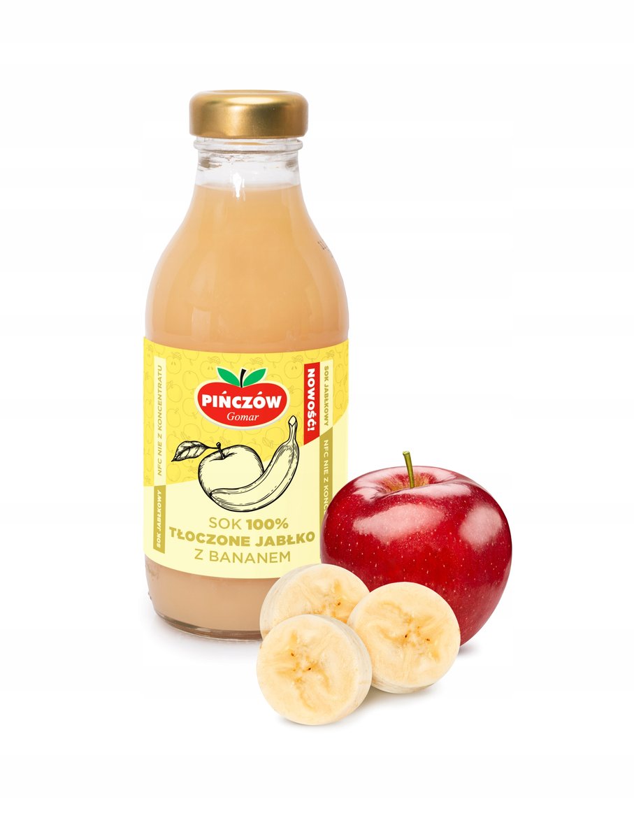 Gomar Pińczów sok 100% tłoczone jabłko z bananem 300ml