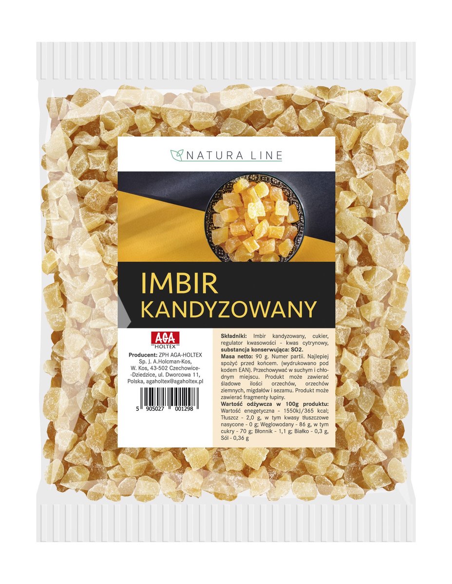 Aga Holtex Imbir kandyzowany 90g Bakalie