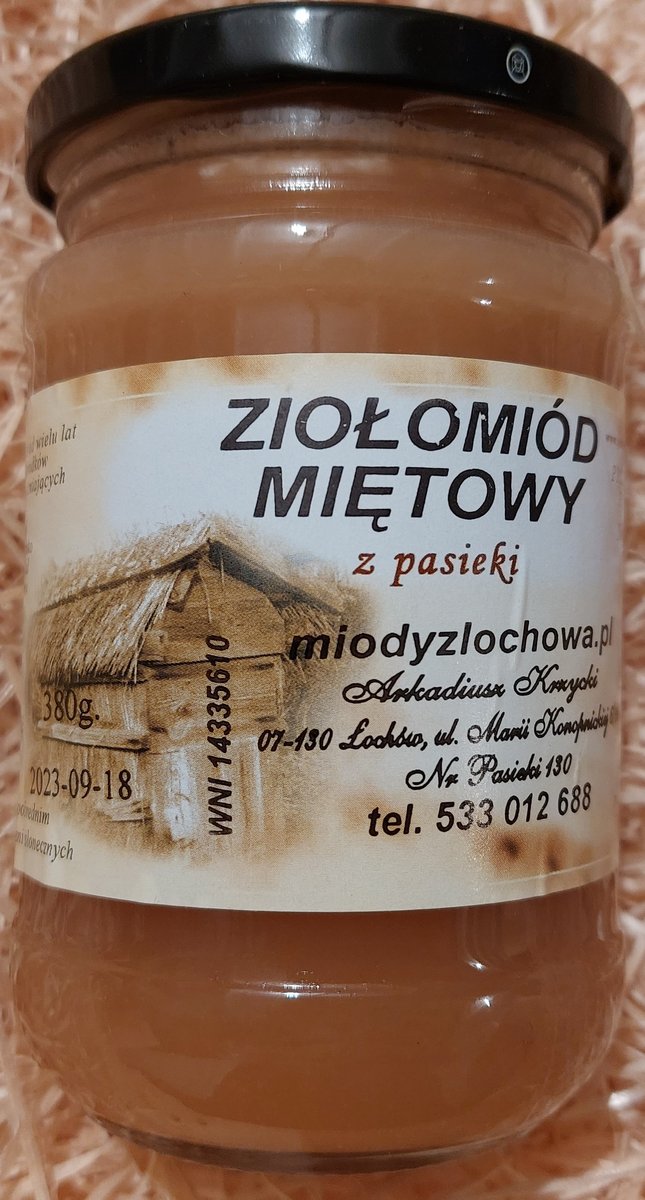Ziołomiód miętowy 400g Miody z Łochowa