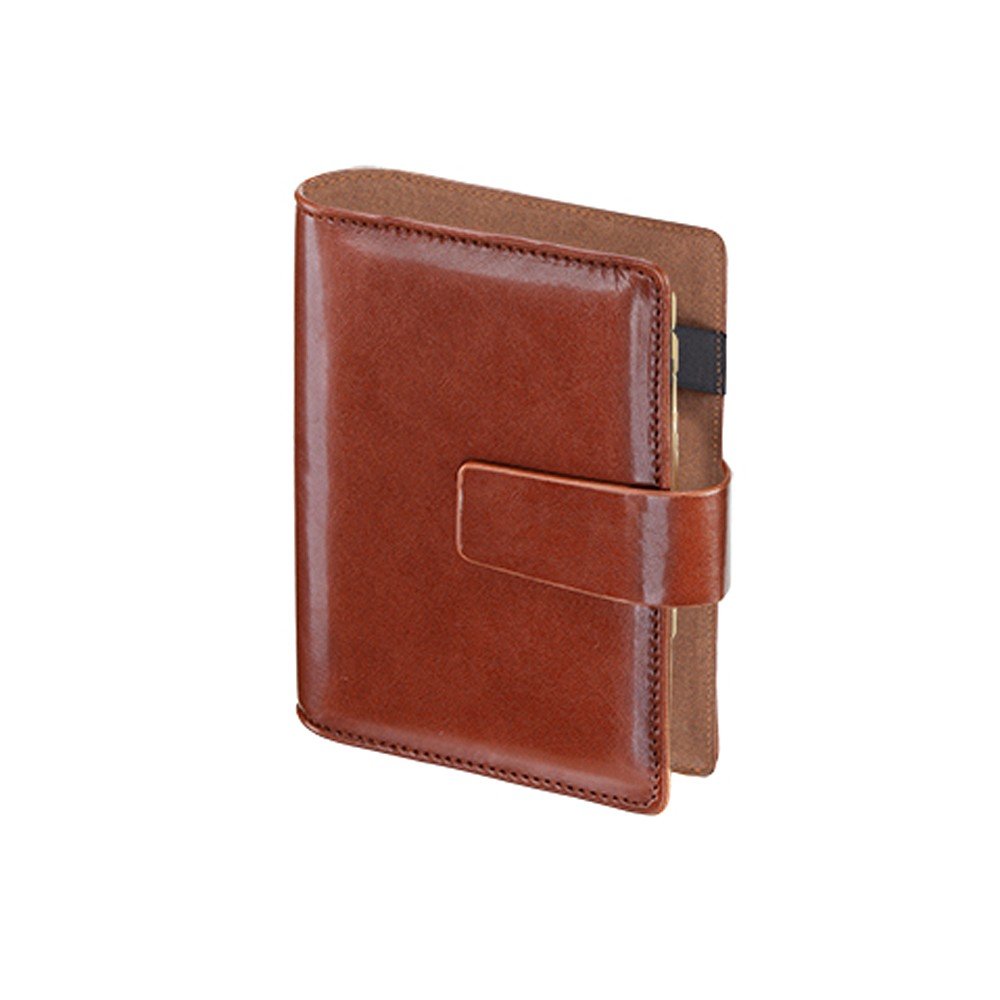 Organizer brązowy premium Cambridge z wymiennym wkładem 11x14,5cm z kalendarzem 2024