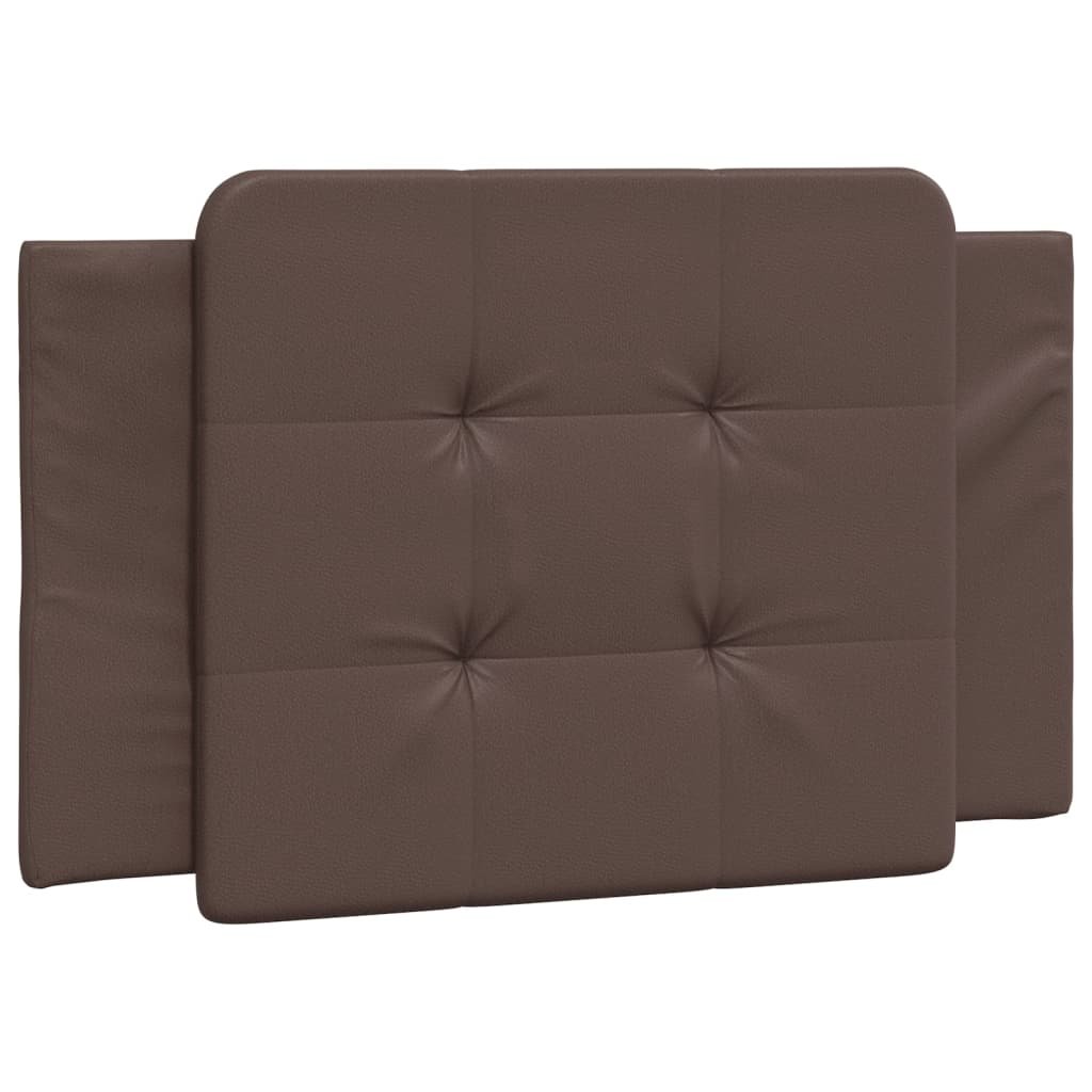 vidaXL Poduszka na wezgłowie, brązowa, 80 cm, sztuczna skóra